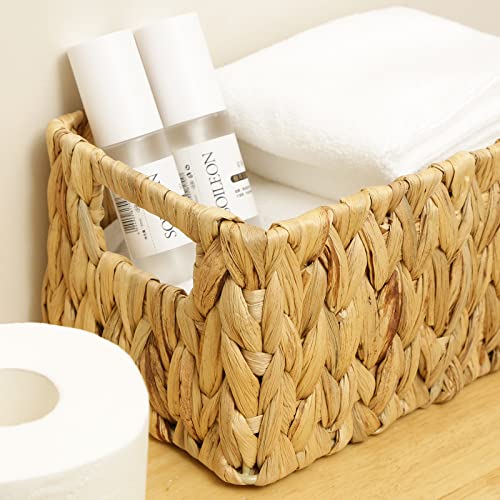 Water Hyacinth Storage Baskets (12 x 8 x 6 inches / Natural (Water Hyacinth))