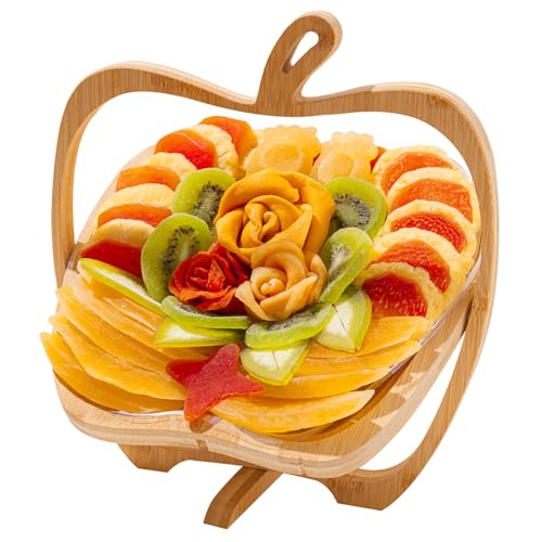 Dried Fruit Gift Basket with Wooden Tray (Exotic)
