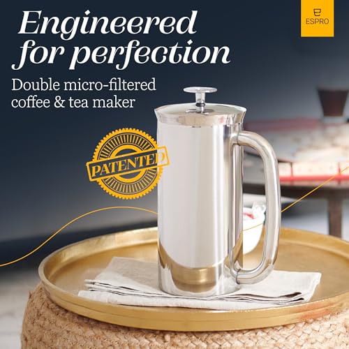 P7 French Press (32 oz / Polished Stainless Steel)