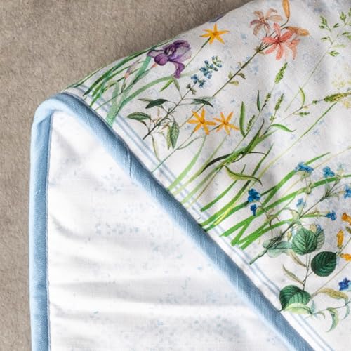 Double Oven Mitts 100% Cotton Double Oven Glove (012 - Fleurs De Mai / 7" x 35" (Double Oven Mitt))
