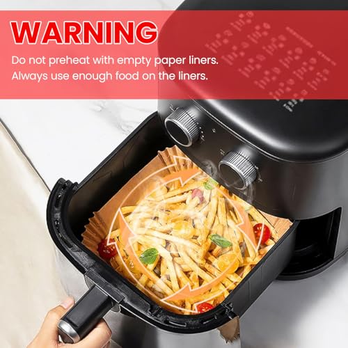 1000Pcs 8" Square Air Fryer Liners Disposable for 5 (8" Square)