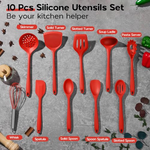Cooking Utensils Set (Apple Red)