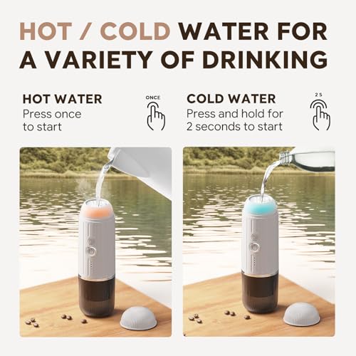 2-in-1 Portable Espresso Maker For Nespresso Pod&Ground,White (White 03)