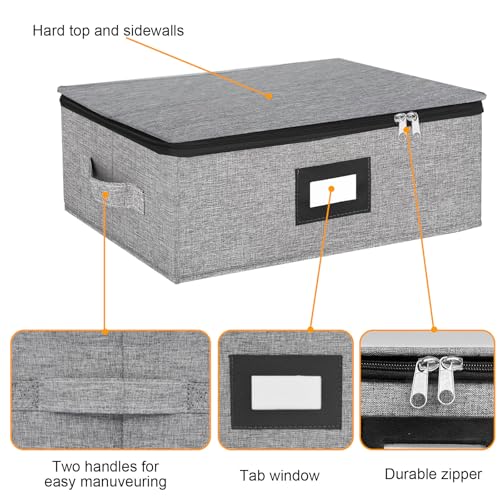 Coffee Mug Storage Box with Dividers (Crystal Glassware Storage)