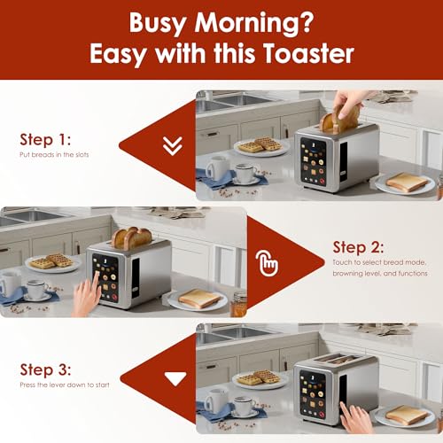 Full Touch Screen Toaster 2 Slice (silver)