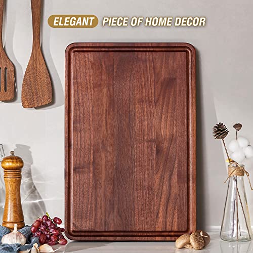 Thick Walnut Wood Cutting Board 18x12 in Large Wooden Chopping Board (Edge Grain / 18"L x 12"W)