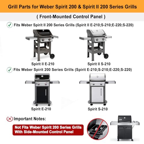 17.5" Stainless Steel Grill Grates (Fits Weber Spirit II & Spirit 200 Series Grills)