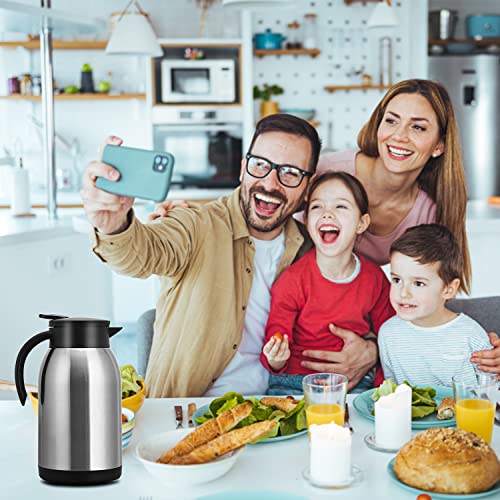 40oz Stainless Steel Thermal Coffee Carafe Dispenser (40oz,Silver / 40 Ounces)