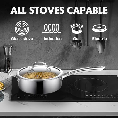 Frying Pans Nonstick Set with Lid (Stainless Steel)