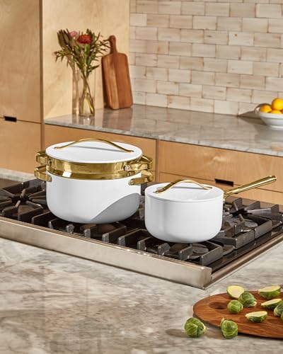 Steamer Stainless Steel Steamer with Handles (Gold / Small (3qt))