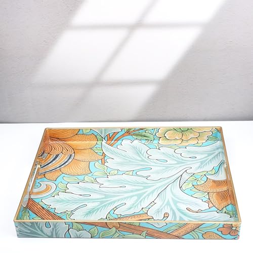 Plastic Serving Tray with Handles for Coffee Table (Multi E)