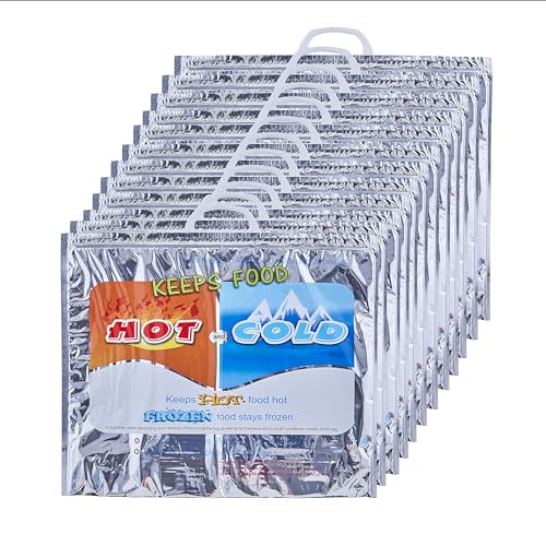 Hot and Cold Insulated Bags for Food Delivery (Medium (Meal and Grocery Size))