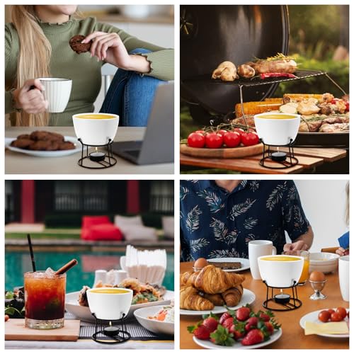 4Pcs 14.2oz Butter Warmers for Seafood (12.8oz big butter warmer)