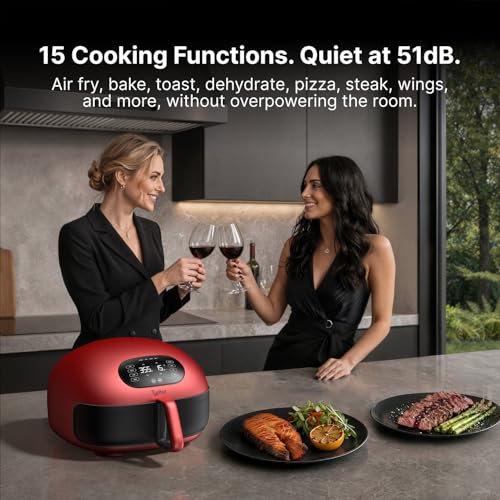 Dome 2 Large AI Smart Air Fryer (Red / Dome air fryer)