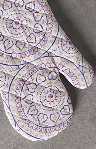 Maison d'Hermine Oven Gloves 100% Cotton Oven Mitt (090 - Mandala / 7.5" x 13" (Oven Mitt))