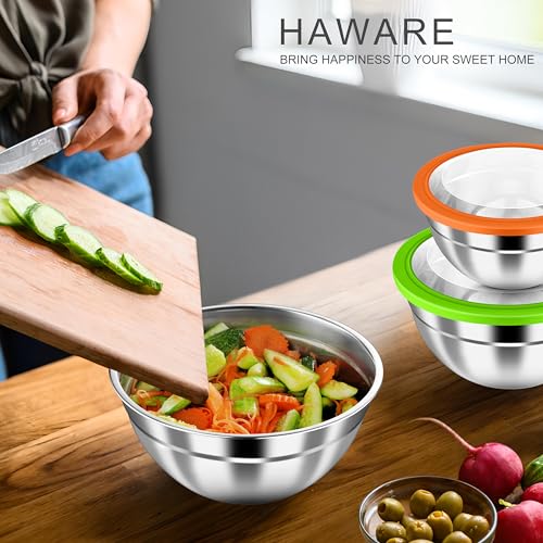 Mixing Bowls with Airtight Clear Lids (6 Count)