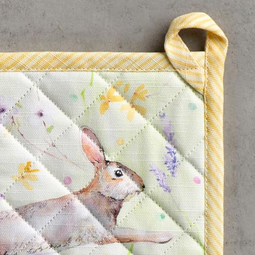 Pot Holders 100% Cotton Potholders (095 - Easter Zest / 8" x 8" (Pot Holder Pack of 2))