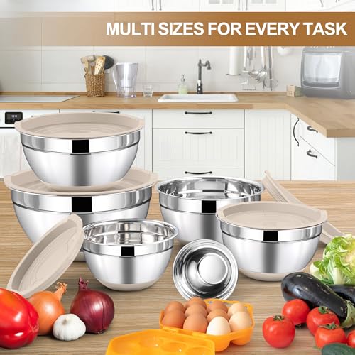 6 Piece Mixing Bowls Set with Airtight Lids (12 Count)