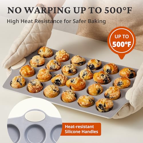 24 Cup Ceramic Nonstick Mini Muffin Pan & Cupcake Tin