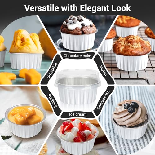 Aluminum Baking Cups (White / 60pcs)