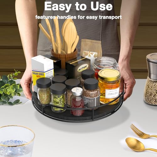 Lazy Susan Turntable Organizer with Anti (Black / 13'')