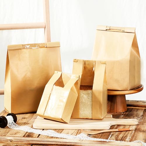Bread Bags Paper 13 x 8.3 x 3.5 inch for Homemade Bakery (13 x 8.3 x 3.5-inch)