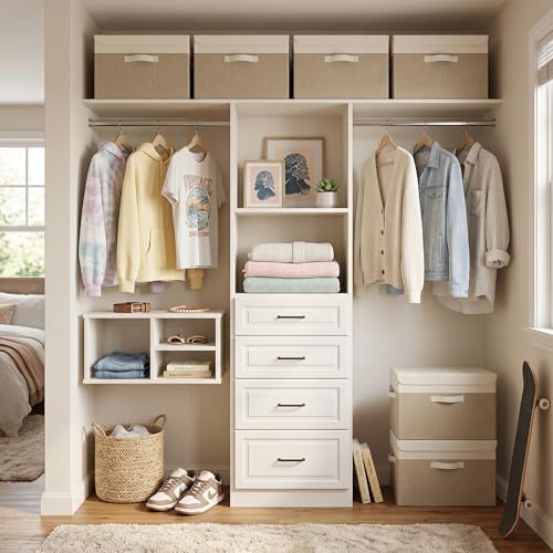 Memory Keepsake Storage Box (Brown/White / Extra Large-4 Pack)