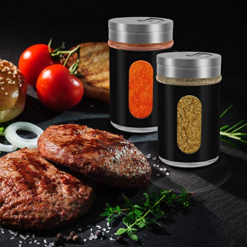 2pcs Salt and Pepper Shakers (Black)