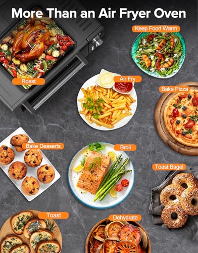 Bravo Pro Smart Air Fryer Toaster Oven Countertop Combo (Black)