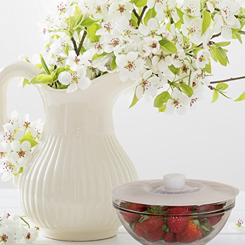 Silicone Bowl Lids White (5 Piece / Translucent Misty White)