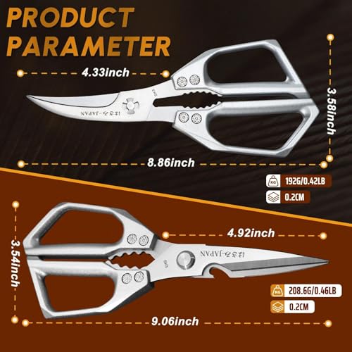 Kitchen Shears Set Silver (Mirror Silver)