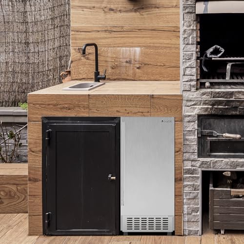 15" W Commercial Under Counter Ice Maker Machine (80lbs/24H / Under Counter Ice Maker-Silver)