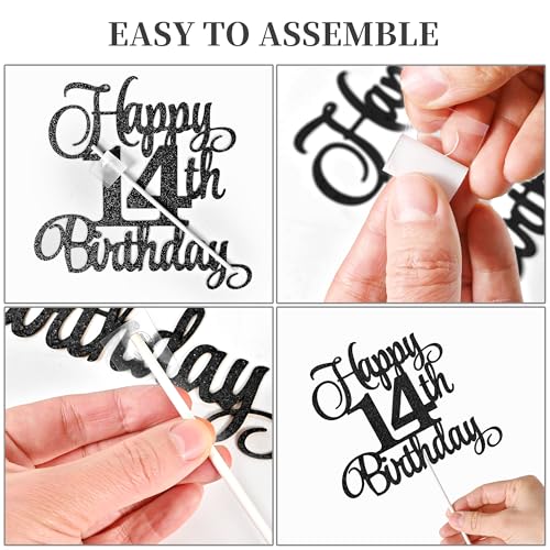 14th Birthday Cake Decorations (9 Count)