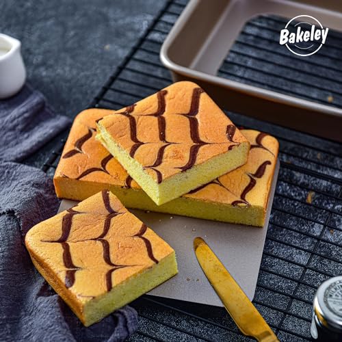 7 Inch Nonstick Square Cake Pan with Removable Bottom (7" Shallow Square)
