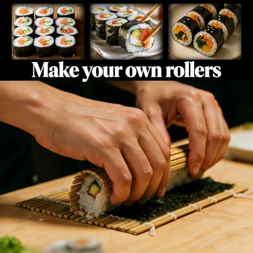 9.5"x9.5"Bamboo Sushi Rolling Mat