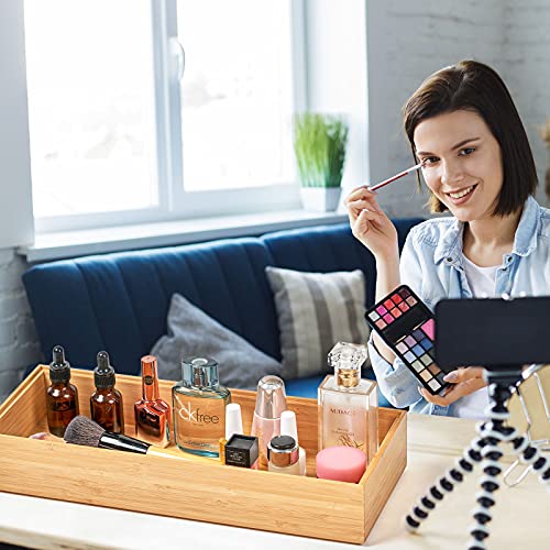 Bamboo Kitchen Drawer Organizer Boxes with Anti