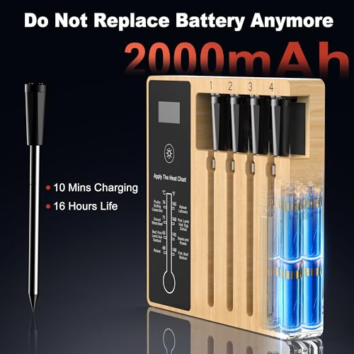 Smart Wireless Meat Thermometer 4 Probes (4 Probes)