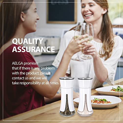 White Salt and Pepper Shakers by Aelga (White)