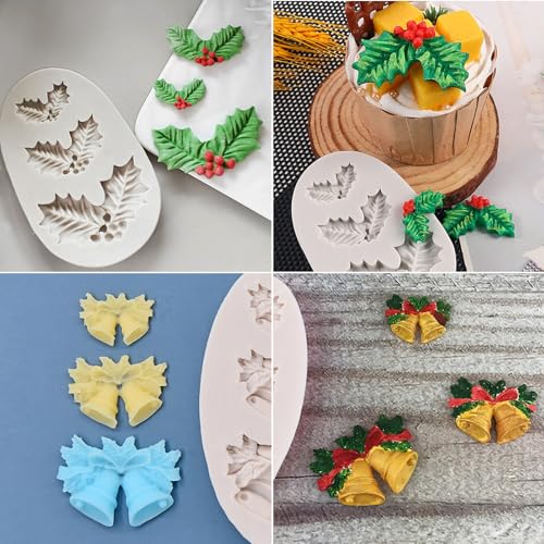 4PCS Christmas Fondant Molds (4pc xmas)