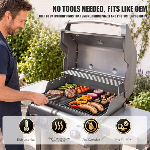 Grill Griddle and Grates for Weber Spirit 300 and II 300 Series Grills (17.51" Weber Spirit 300 GS4 II 300)