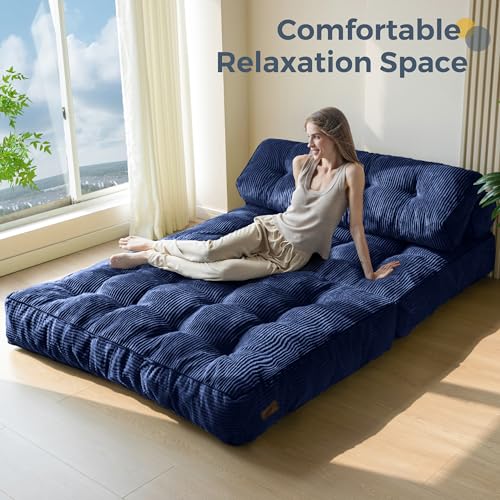 Folding Sofa Bed (Navy / Full)