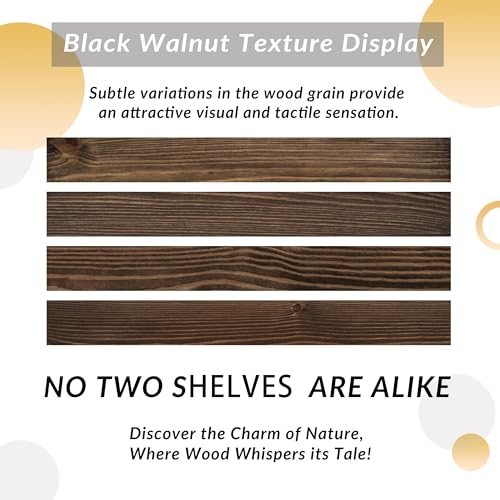 72 Inch Floating Shelves Set of 2 (Black Walnut / 72'' x 8''x 2''(set of 2))