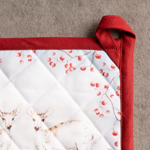 Pot Holders 100% Cotton Potholders (113 - Fairy Tale Forest / 8" x 8" (Pot Holder Pack of 2))