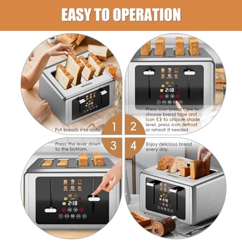4 Slice Touch Screen Toaster (Silver / 4 slice)