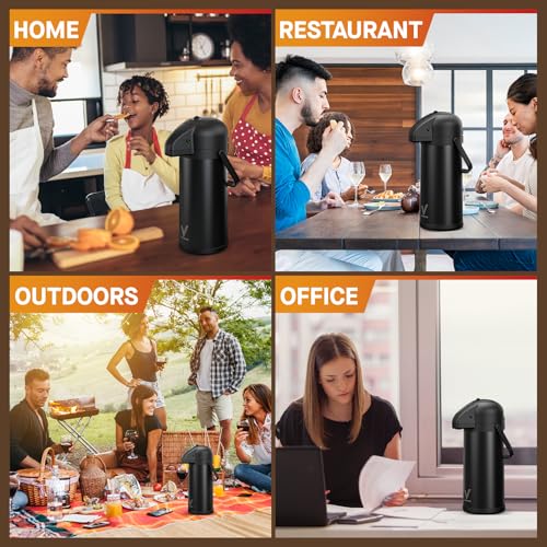 Coffee Carafe for Keeping Hot (102 Ounces / Black-1 Pack)