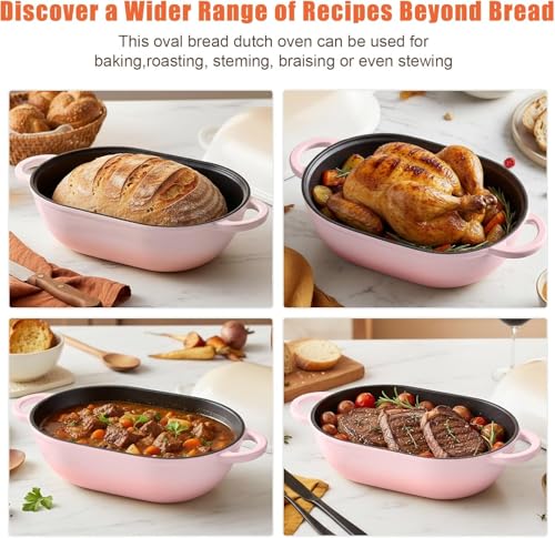 2.5 QT Enameled Cast Iron Sourdough Bread Oven (Pink / 2.5 QT)