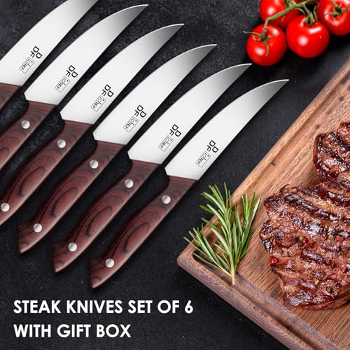 Steak Knives Set of 6 (Steak Knife Set)