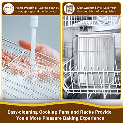 Stainless Steel Baking Sheet with Rack Set for Cookie (16 Inch)