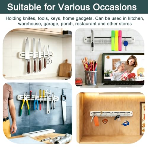 Magnetic Knife Strips Holder for Wall (White / 13in)