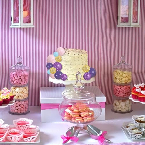40 Pcs Foam Ball Cake Toppers with Sticks Mini Cake Decorations for Birthdays (40 Count)